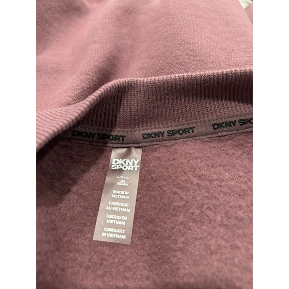 DKNY Sport Womens Burgundy Embossed Logo Crewneck Sweatshirt Size Large - Picture 5 of 8